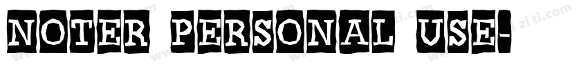 noter personal use字体转换